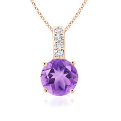 A - Amethyst / 0.27 CT / 14 KT Rose Gold