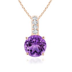 AA - Amethyst / 0.27 CT / 14 KT Rose Gold