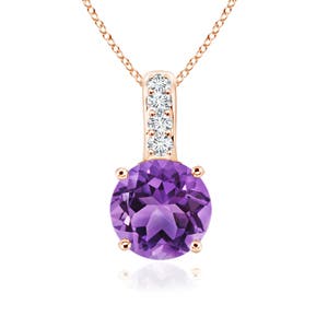 AA - Amethyst / 0.47 CT / 14 KT Rose Gold