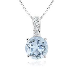 A - Aquamarine / 0.22 CT / 14 KT White Gold