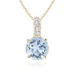 A - Aquamarine / 0.22 CT / 14 KT Yellow Gold