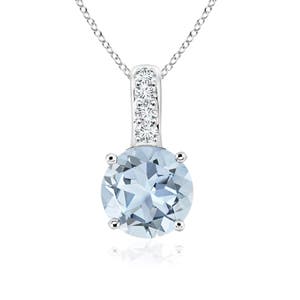 A - Aquamarine / 0.42 CT / 14 KT White Gold