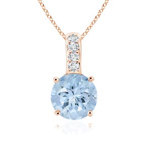 AA - Aquamarine / 0.42 CT / 14 KT Rose Gold