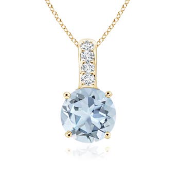 A - Aquamarine / 0.74 CT / 14 KT Yellow Gold