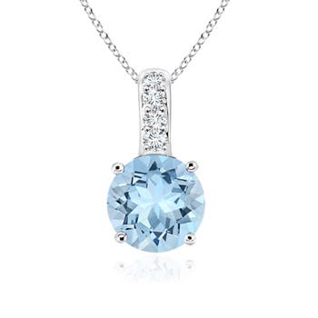 AAA - Aquamarine / 0.74 CT / 14 KT White Gold