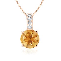 A - Citrine / 0.25 CT / 14 KT Rose Gold