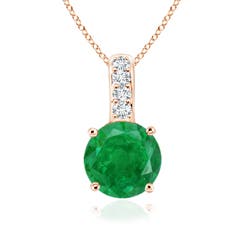 AA - Emerald / 0.26 CT / 14 KT Rose Gold