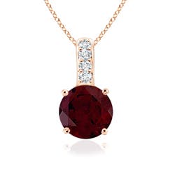 A - Garnet / 0.35 CT / 14 KT Rose Gold