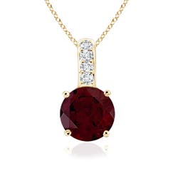 A - Garnet / 0.35 CT / 14 KT Yellow Gold