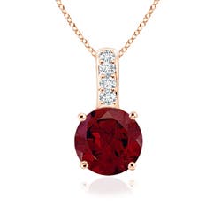 AA - Garnet / 0.35 CT / 14 KT Rose Gold