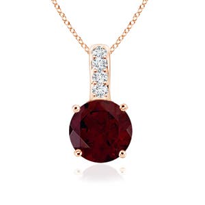 A - Garnet / 0.62 CT / 14 KT Rose Gold