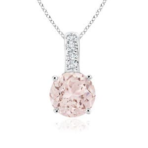 A - Morganite / 0.44 CT / 14 KT White Gold