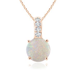 AA - Opal / 0.35 CT / 14 KT Rose Gold