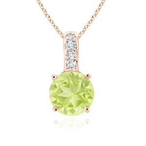 A - Peridot / 0.57 CT / 14 KT Rose Gold