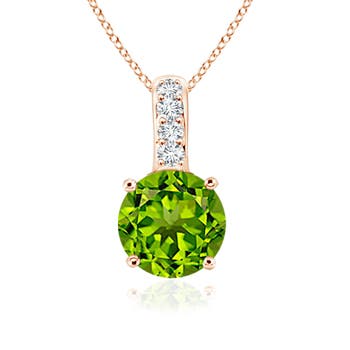 AAAA - Peridot / 0.97 CT / 14 KT Rose Gold