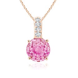 Shop Pink Sapphire Pendant Necklaces for Women | Angara