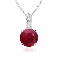 A - Ruby / 0.36 CT / 14 KT White Gold