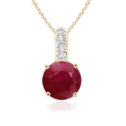 A - Ruby / 0.36 CT / 14 KT Yellow Gold