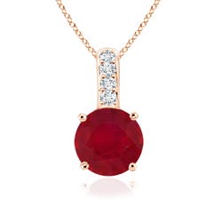 AA - Ruby / 0.36 CT / 14 KT Rose Gold