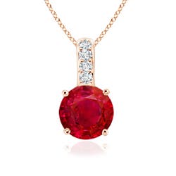 AAA - Ruby / 0.36 CT / 14 KT Rose Gold