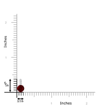 4mm Lab-Grown Solitaire Round Ruby Pendant with Diamond Bale in P950 Platinum product image