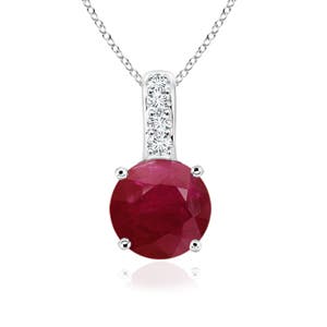 A - Ruby / 0.62 CT / 14 KT White Gold