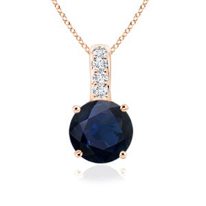 A - Blue Sapphire / 0.62 CT / 14 KT Rose Gold