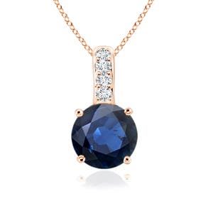 AA - Blue Sapphire / 0.62 CT / 14 KT Rose Gold