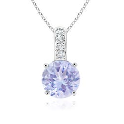 A - Tanzanite / 0.27 CT / 14 KT White Gold