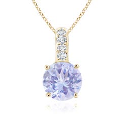 A - Tanzanite / 0.27 CT / 14 KT Yellow Gold