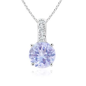 A - Tanzanite / 0.52 CT / 14 KT White Gold