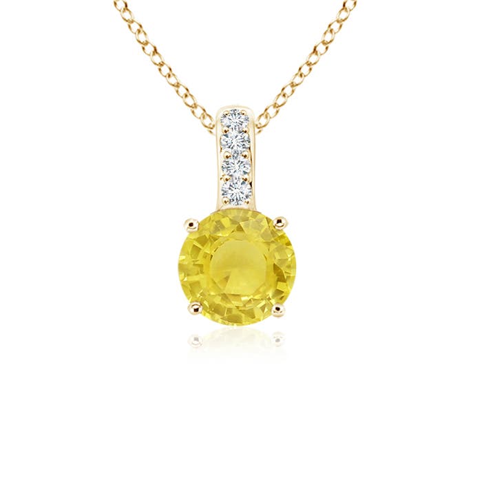 A - Yellow Sapphire / 0.29 CT / 14 KT Yellow Gold