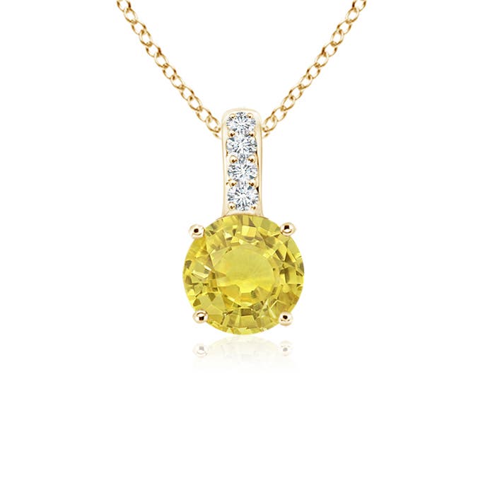 AA - Yellow Sapphire / 0.29 CT / 14 KT Yellow Gold