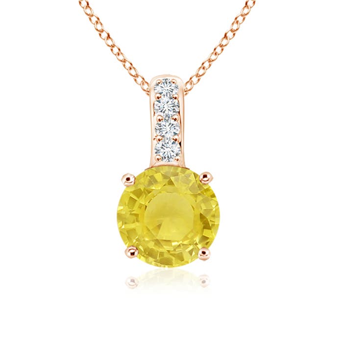 A - Yellow Sapphire / 0.55 CT / 14 KT Rose Gold