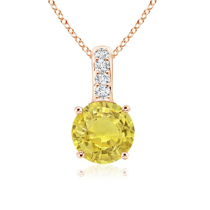 AA - Yellow Sapphire / 0.55 CT / 14 KT Rose Gold