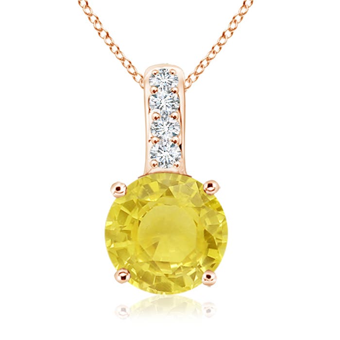 A - Yellow Sapphire / 1.02 CT / 14 KT Rose Gold