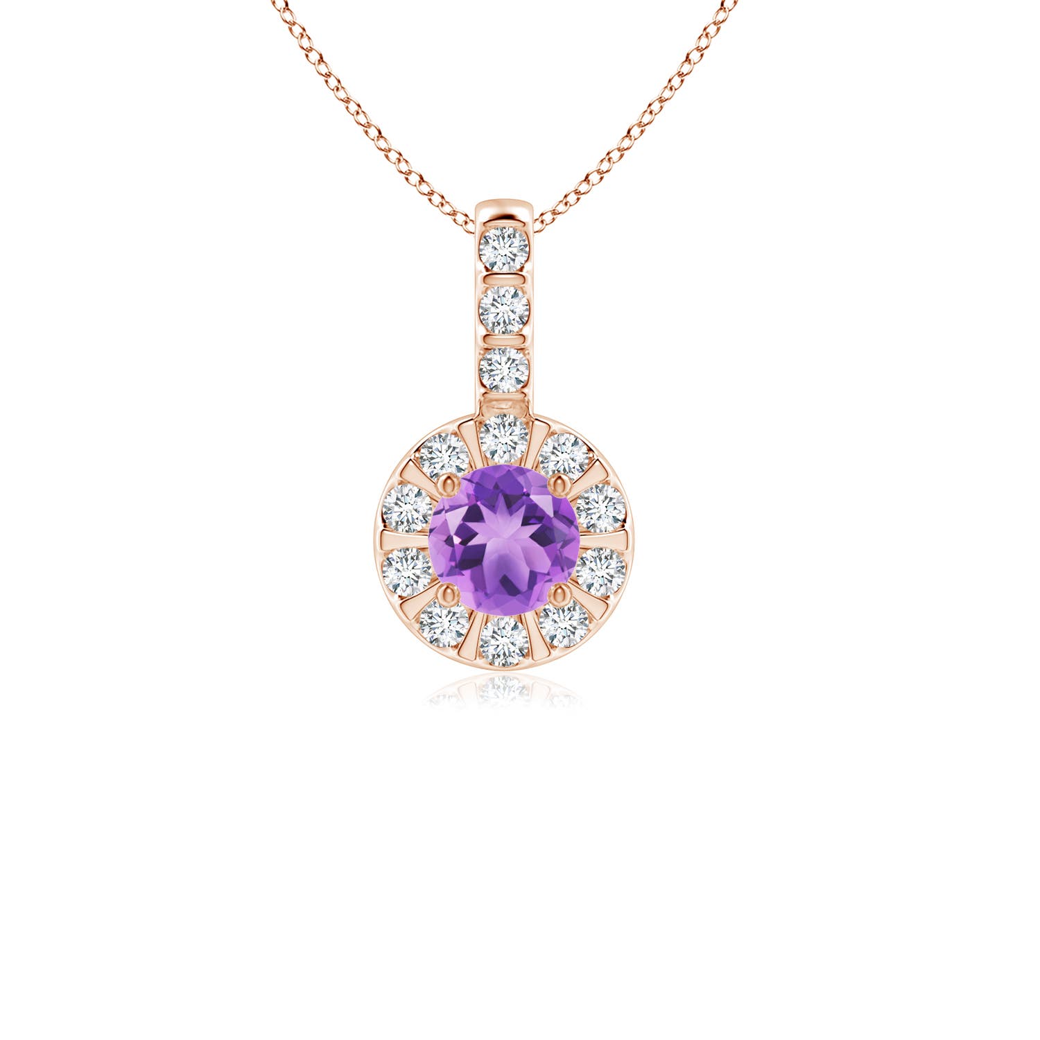 A - Amethyst / 0.38 CT / 14 KT Rose Gold