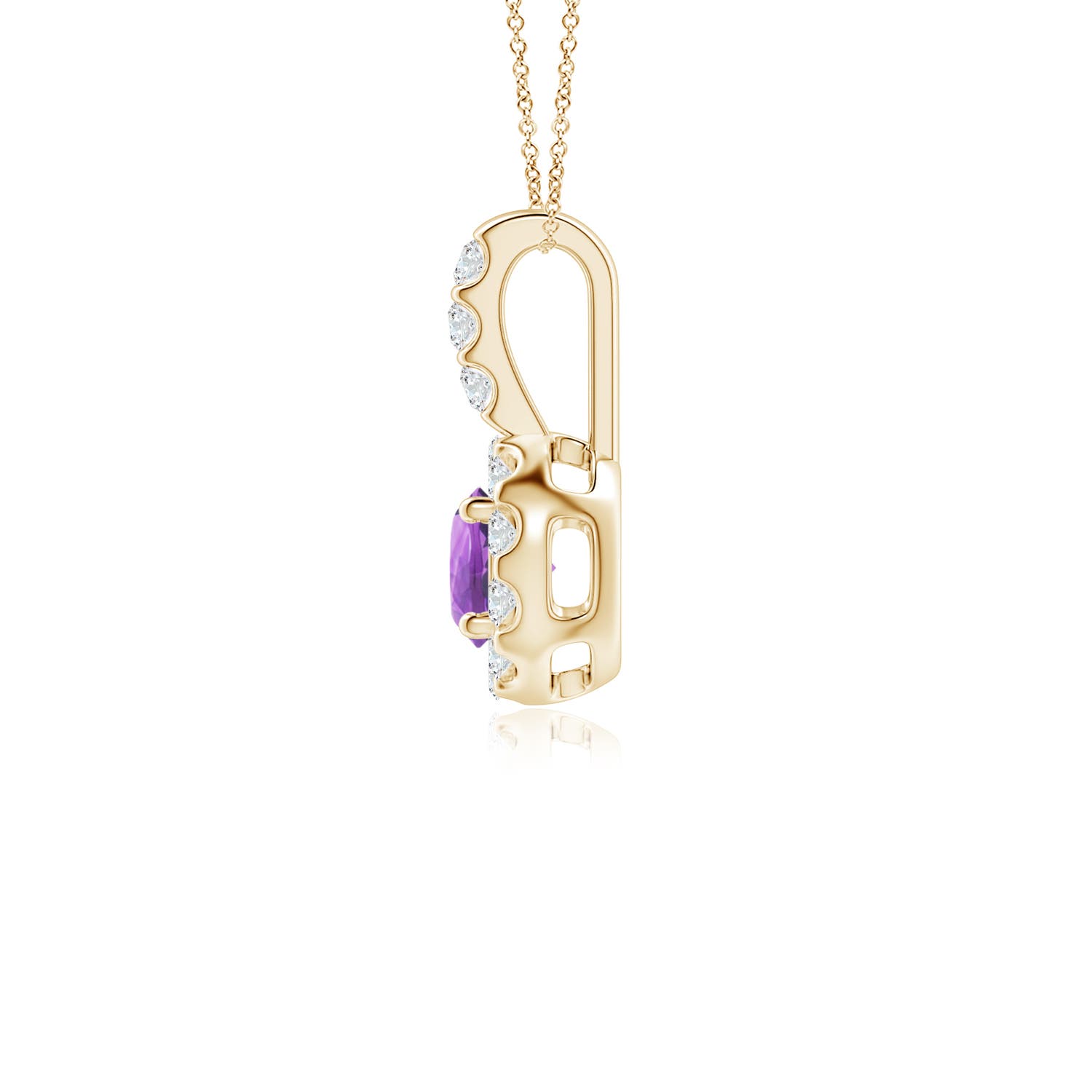 A - Amethyst / 0.38 CT / 14 KT Yellow Gold