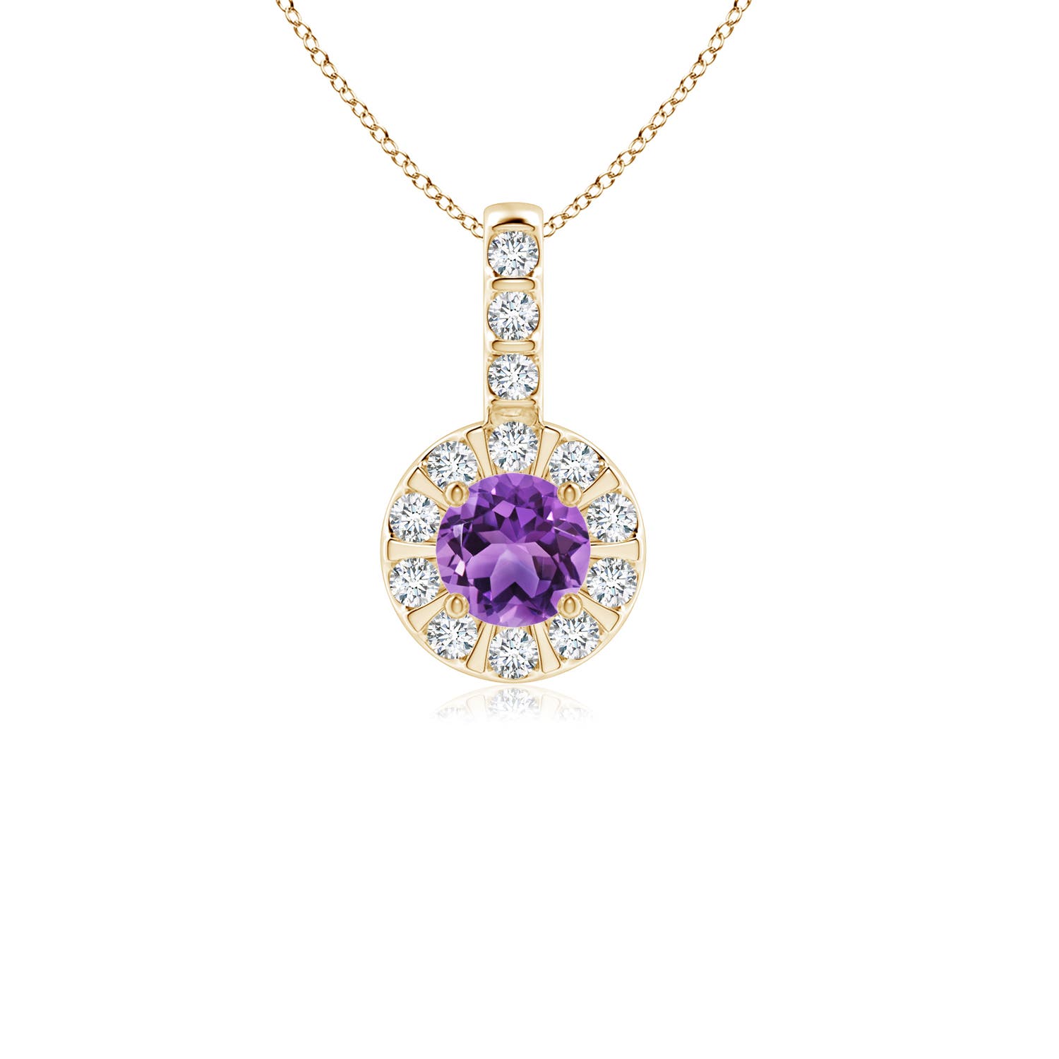 AA - Amethyst / 0.38 CT / 14 KT Yellow Gold