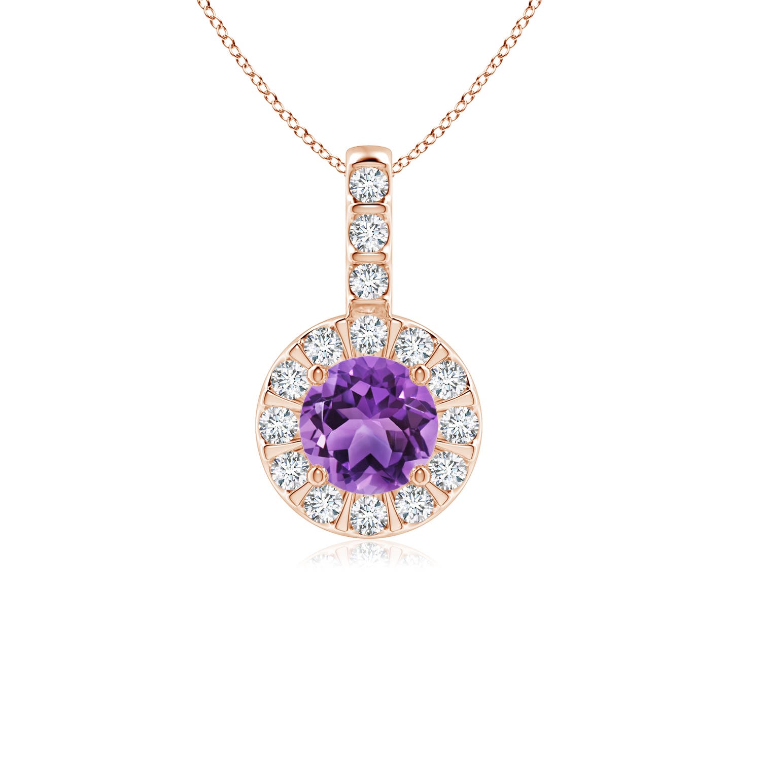 AA - Amethyst / 0.63 CT / 14 KT Rose Gold