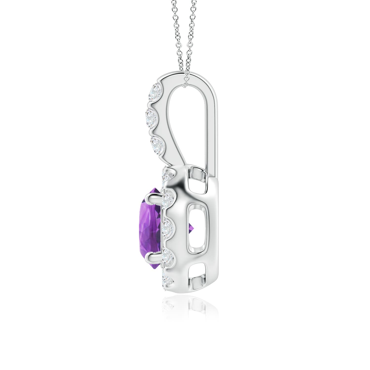 AA - Amethyst / 1.07 CT / 14 KT White Gold