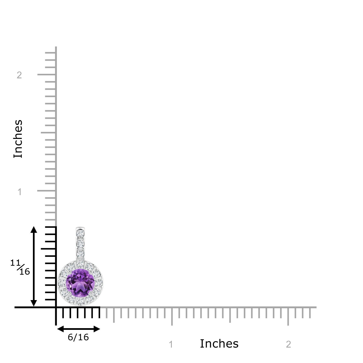 AA - Amethyst / 1.07 CT / 14 KT White Gold