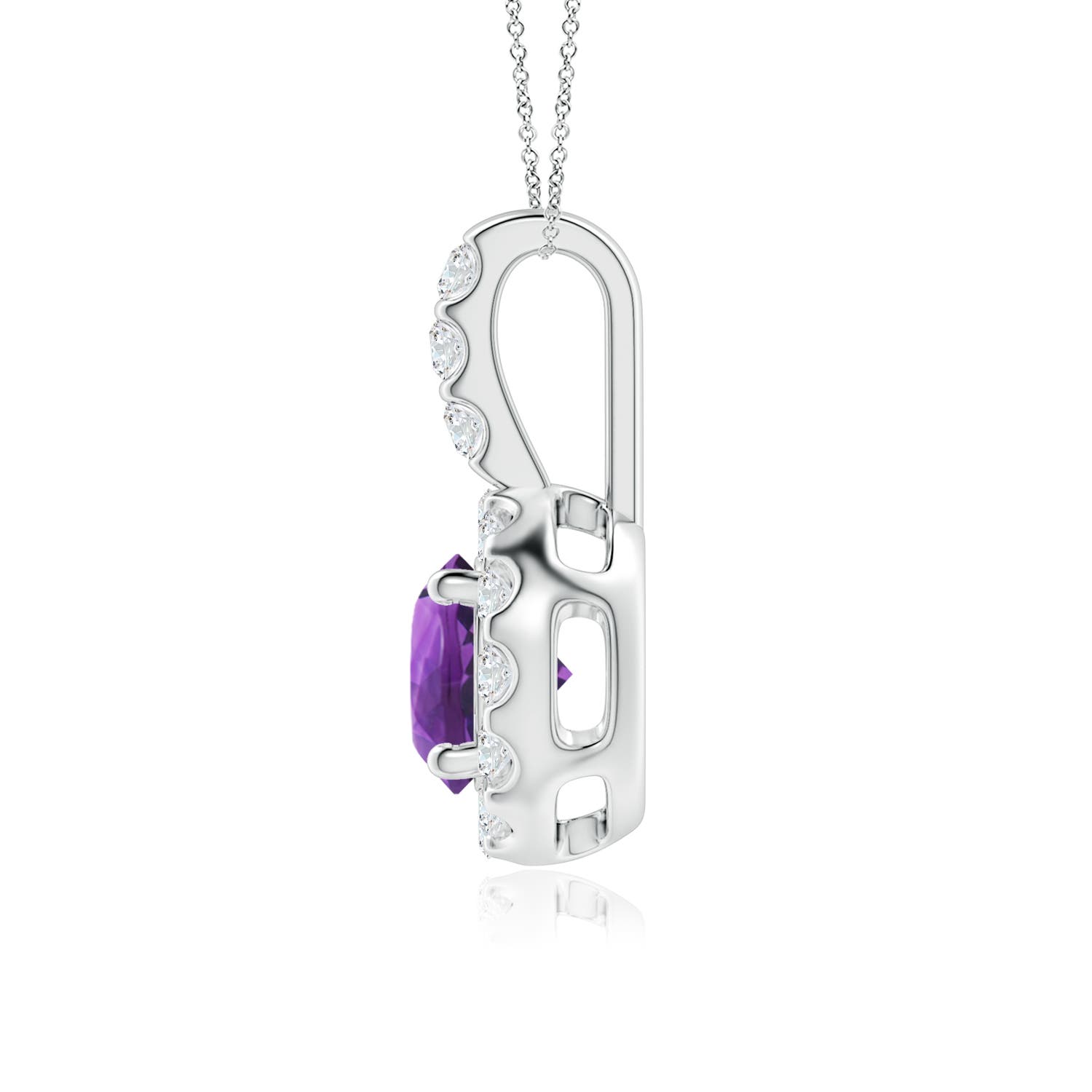 AAA - Amethyst / 1.07 CT / 14 KT White Gold