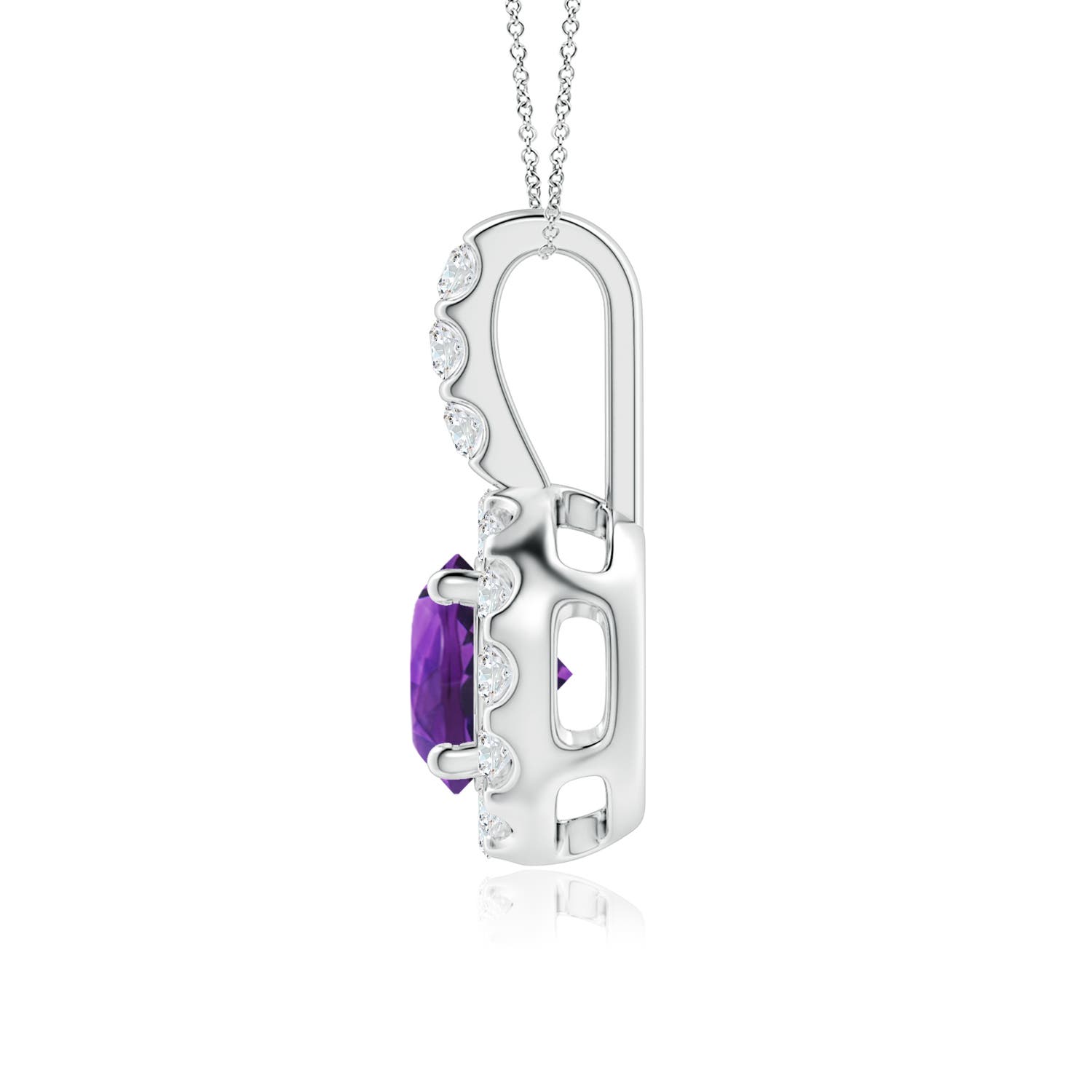 AAAA - Amethyst / 1.07 CT / 14 KT White Gold