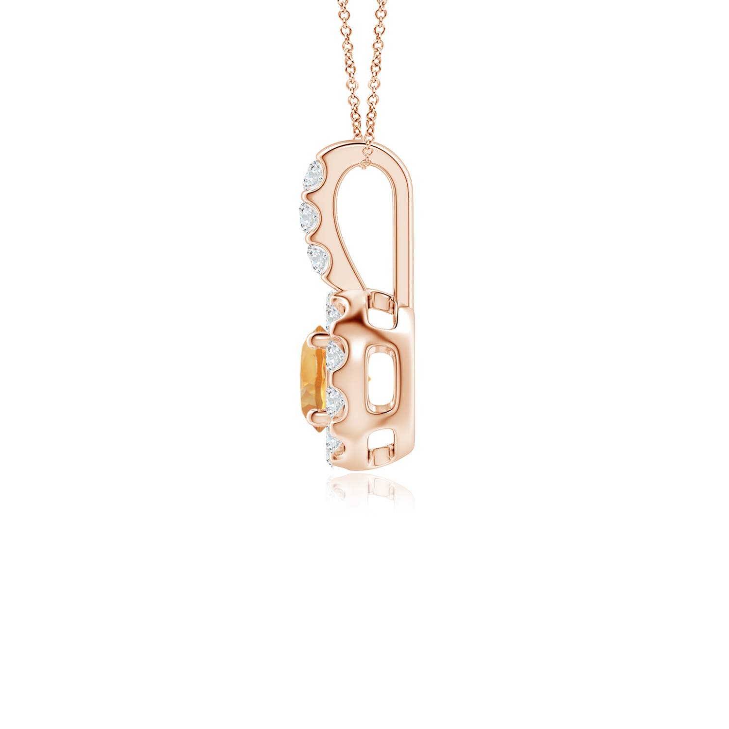 A - Citrine / 0.36 CT / 14 KT Rose Gold