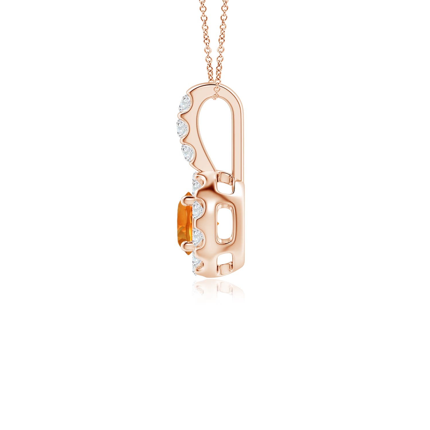 AAAA - Citrine / 0.36 CT / 14 KT Rose Gold