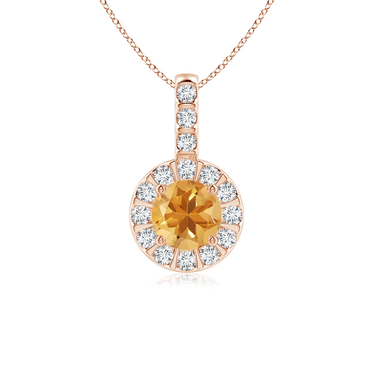 A - Citrine / 0.63 CT / 14 KT Rose Gold