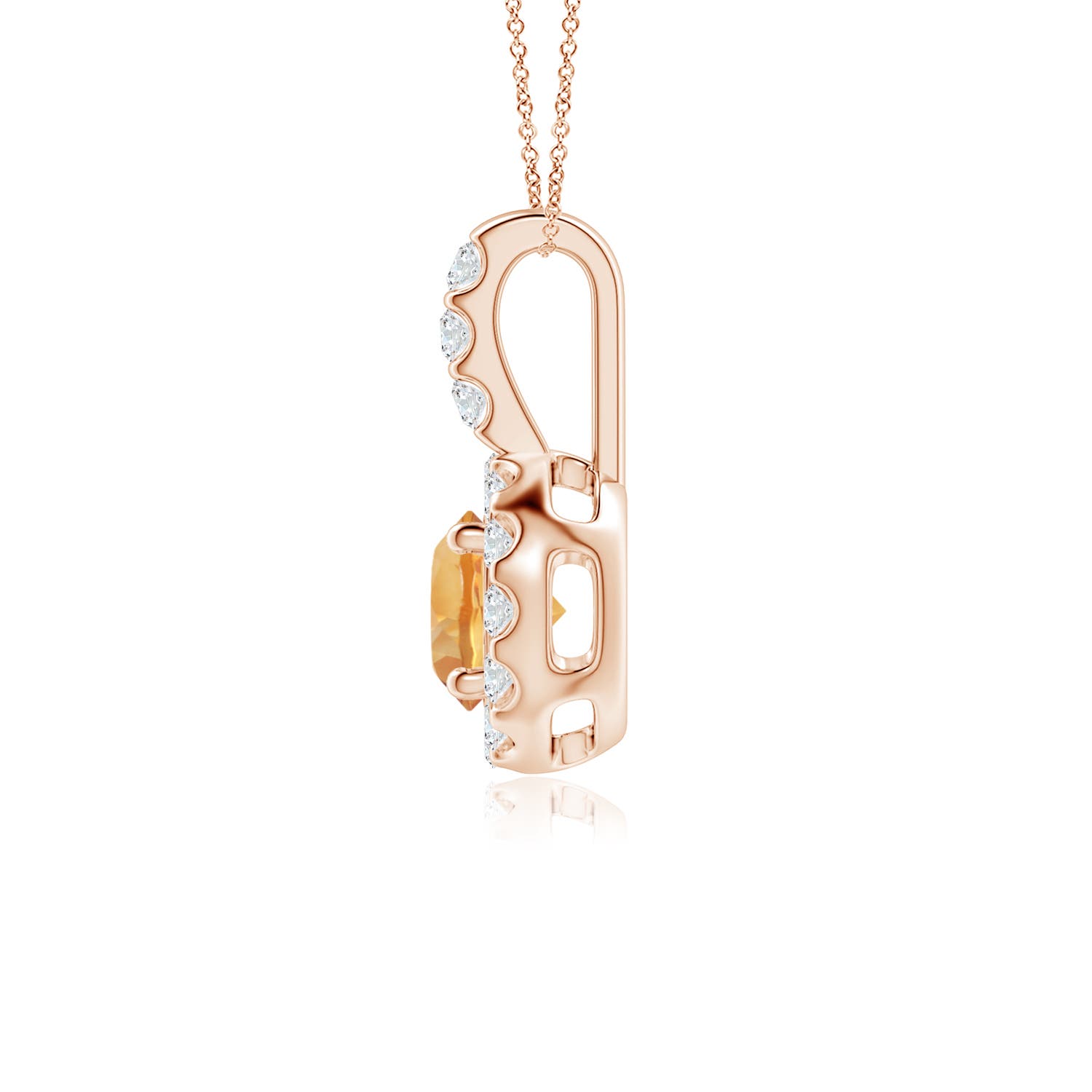 A - Citrine / 0.63 CT / 14 KT Rose Gold