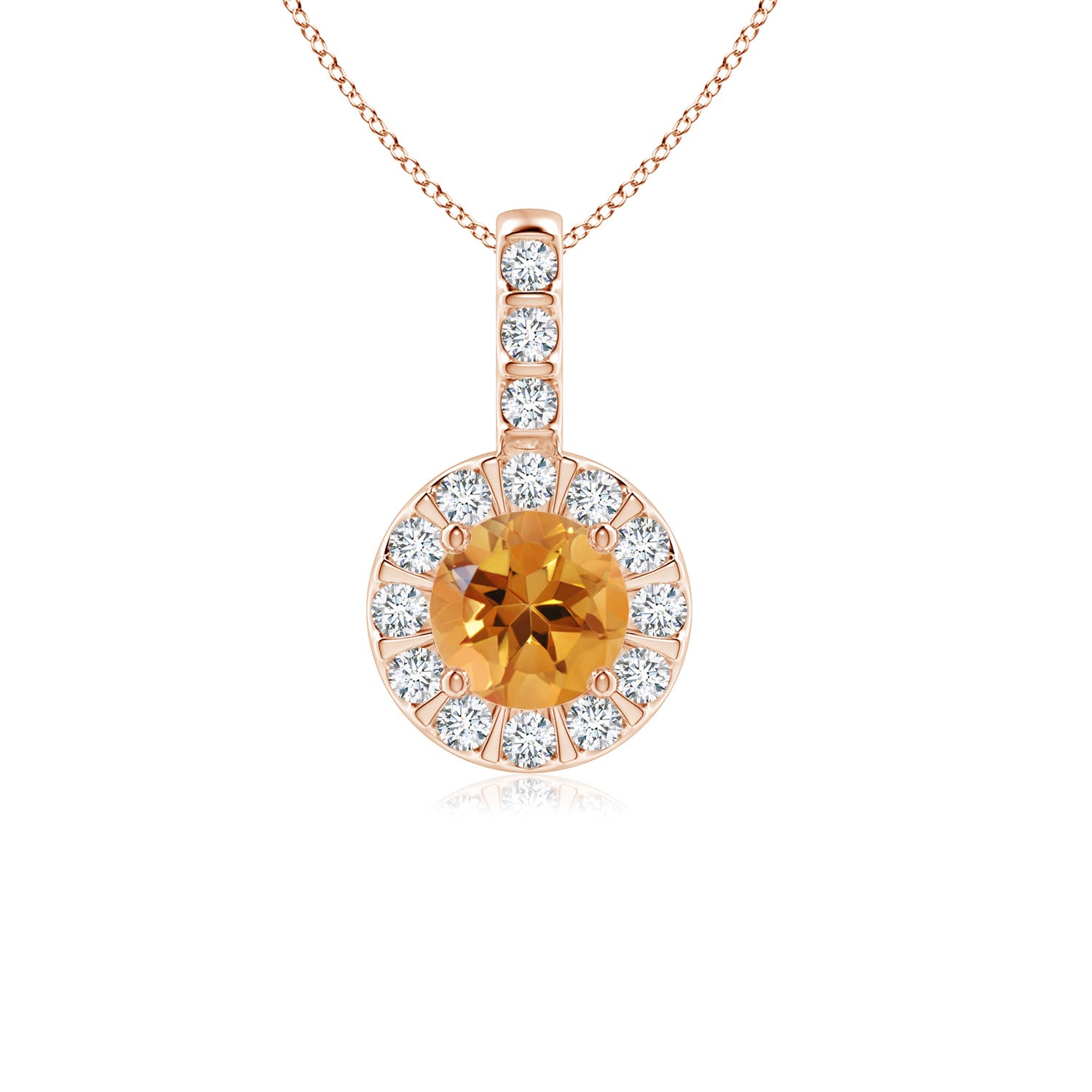 AA - Citrine / 0.63 CT / 14 KT Rose Gold