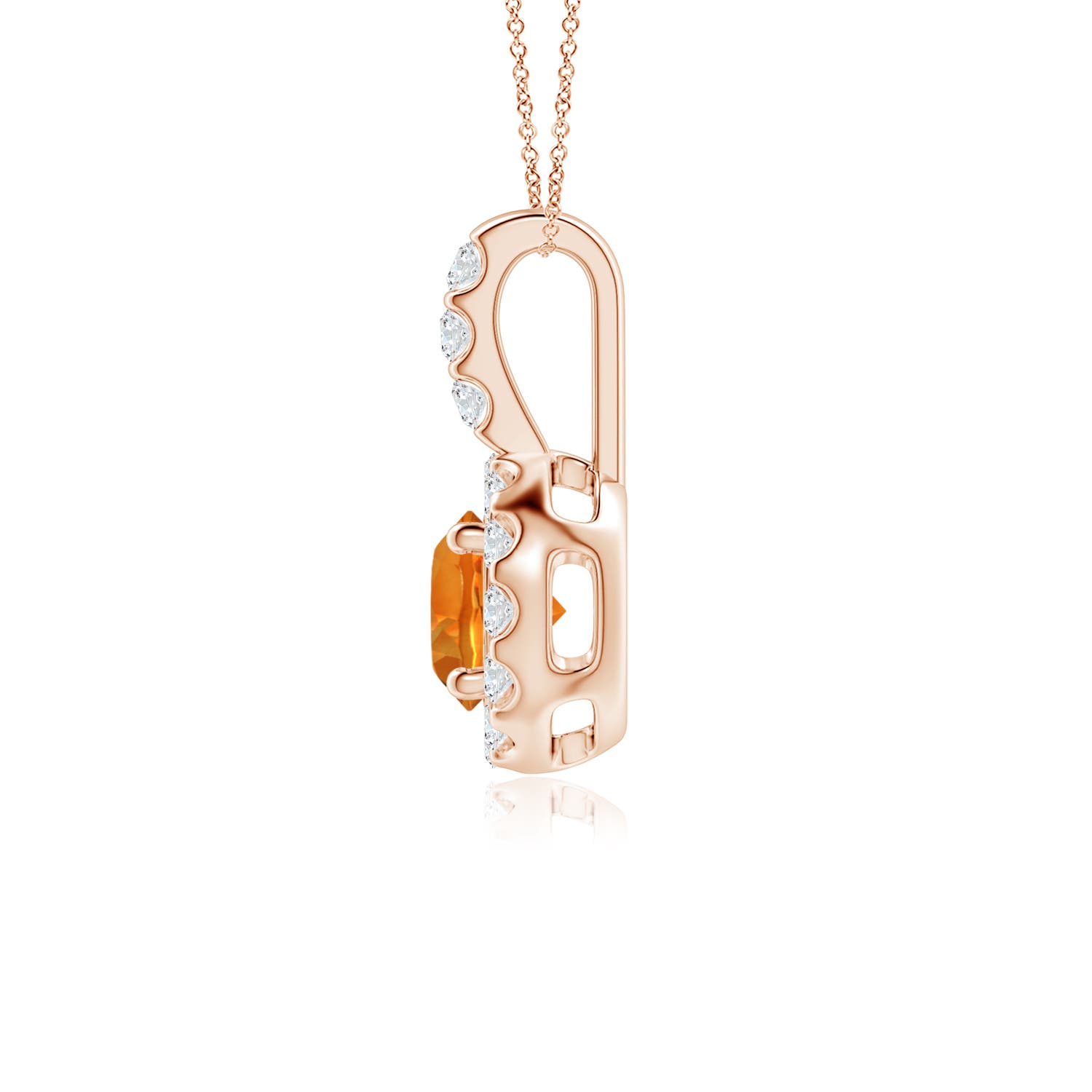 AAAA - Citrine / 0.63 CT / 14 KT Rose Gold